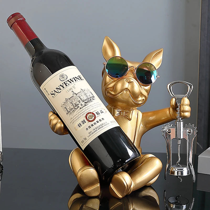 Statue bouledogue français vert clair élégant et fonctionnel