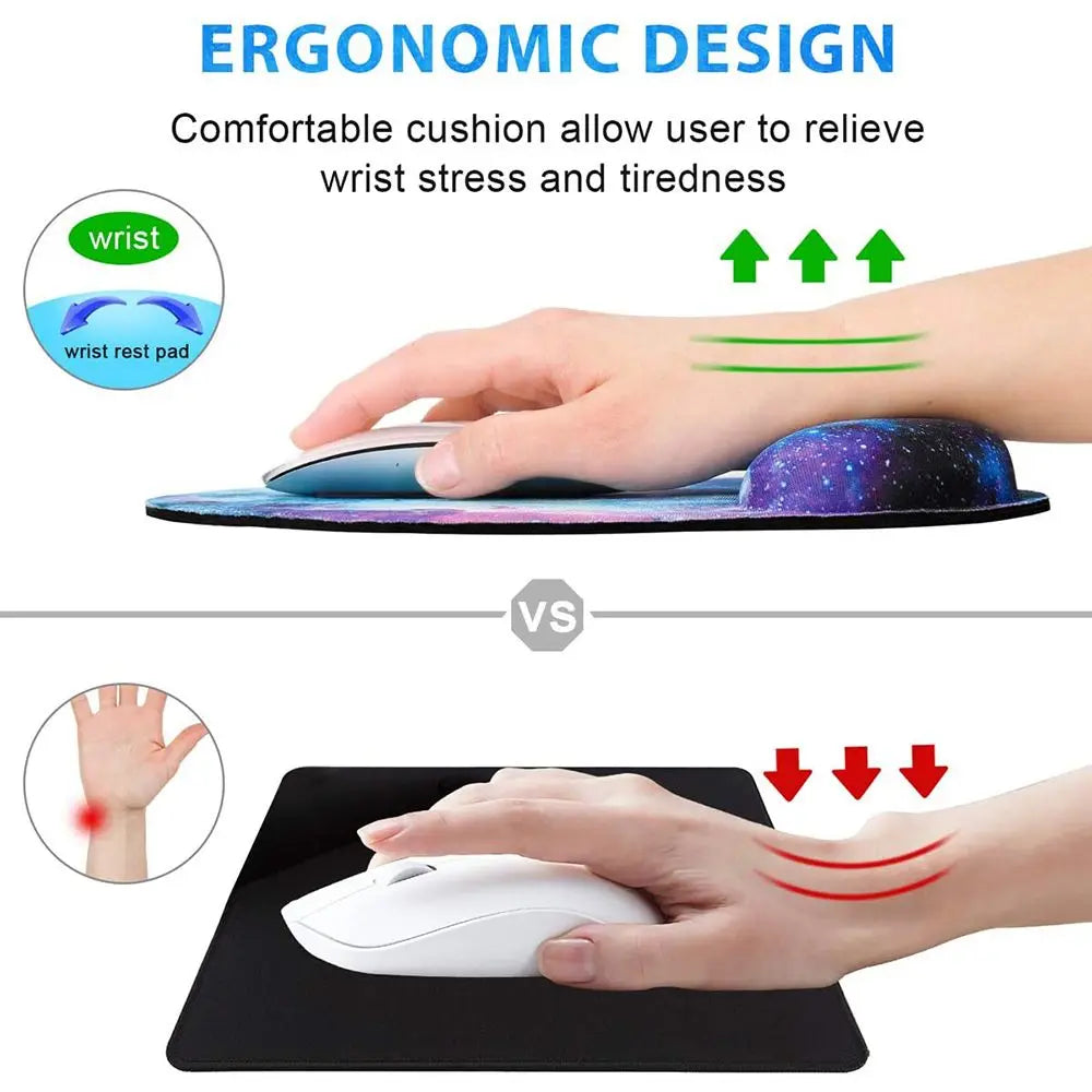coussin souris ergonomique multicolore floral adhésif gamer portable abstraits motifs opaques