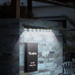 lampe solaire extérieure led moderne plissée noire bleue murale vis double adhésive