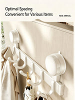 porte sacs mural blanc lait crochets pliables ventouse moderne minimaliste salle bain cuisine