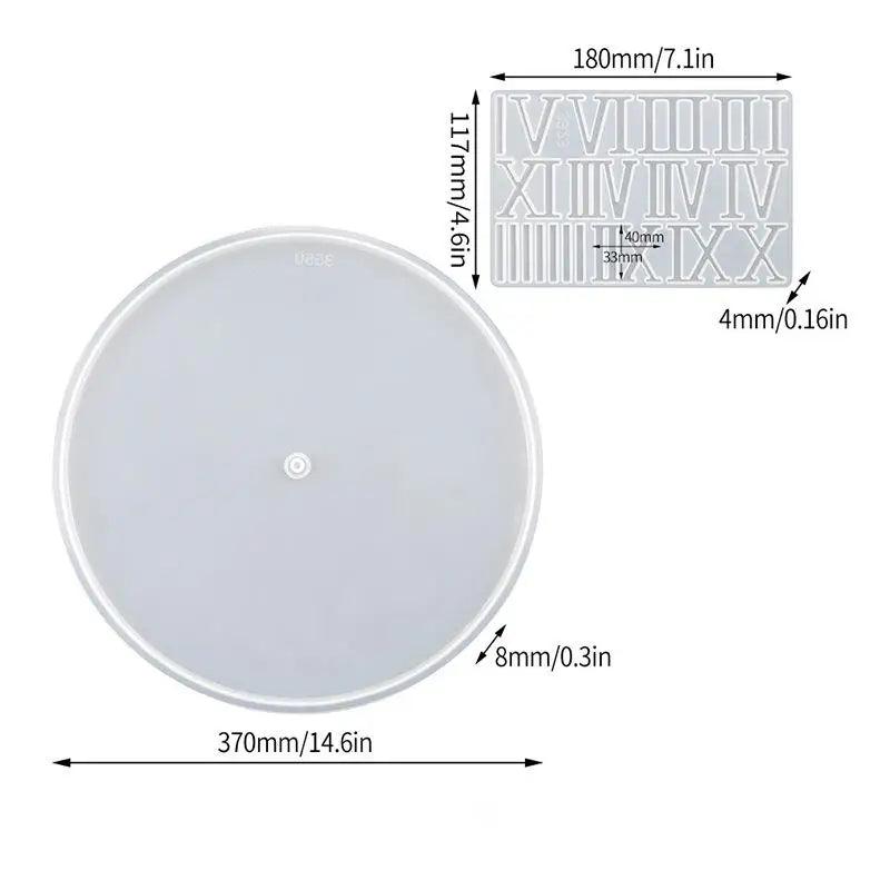 horloge murale silicone transparente chiffres romains motifs marbrés feuilles moderne