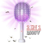 raquette anti moustiques électrique rechargeable lumière violette mesh semi transparent ergonomique batterie lithium