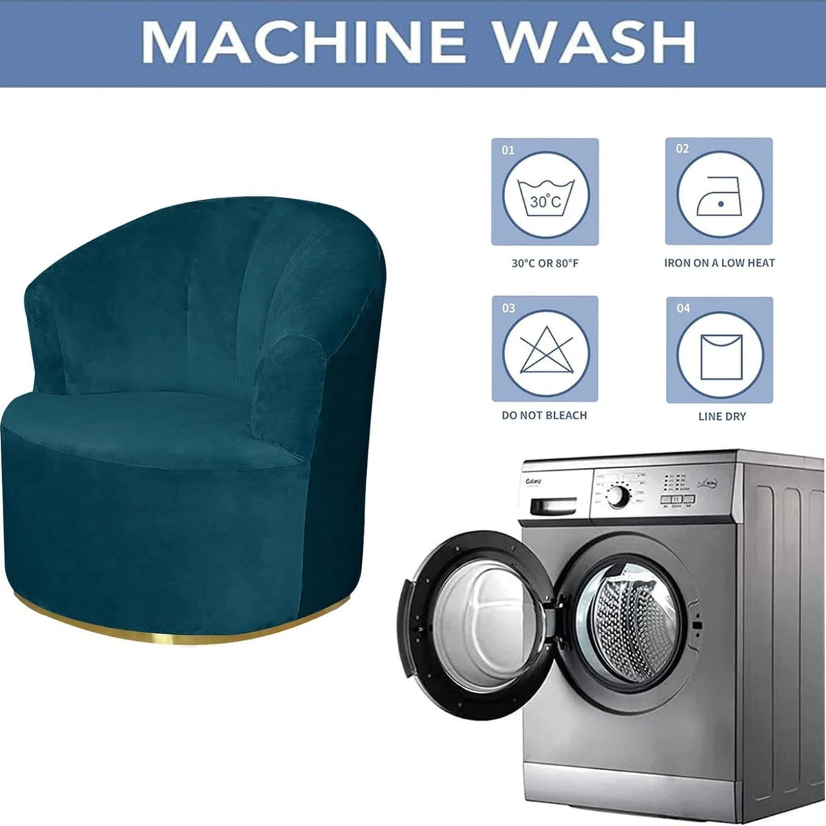 fauteuil moderne velours bleu marine lavable accueil confortable soft automne hiver