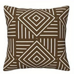 housse coussin polyester motif géométrique moderne marron blanc salon chambre voiture