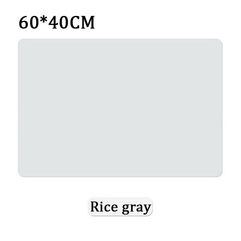 tapis table silicone opaque moderne 60x40cm 40x30cm vert jaune gris bleu