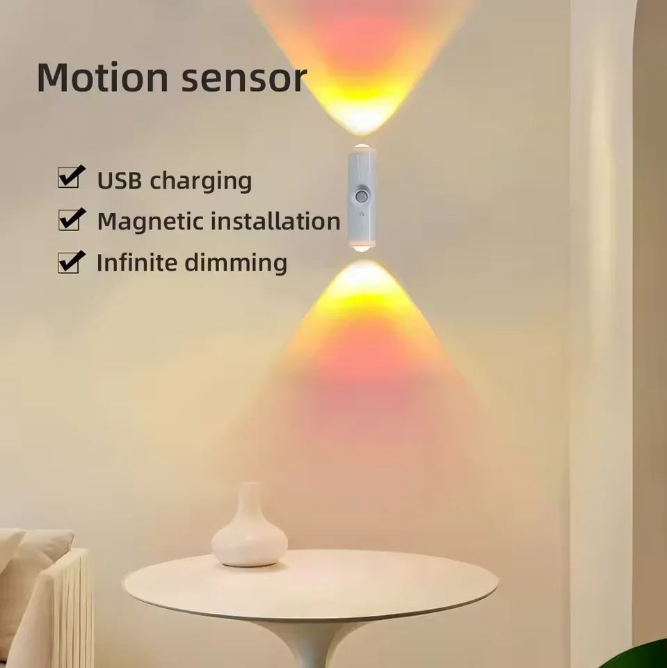 lampe sécurité aimantée réglable lumière blanche moderne détecteur mouvement veilleuse chambre entrée