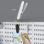 panneau perforé blanc étagère murale moderne accessoires rangement clips couteau clavier figurines