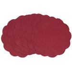 placemats rustiques lin rouge tissage naturel résistants chaleur table cuisine