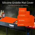 matelas cuisinière silicone orange moderne facile nettoyage résistant chaleur 17 22 28 36 inches