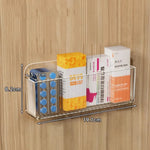 porte produits mural adhésif transparent moderne compartiments rangement efficace