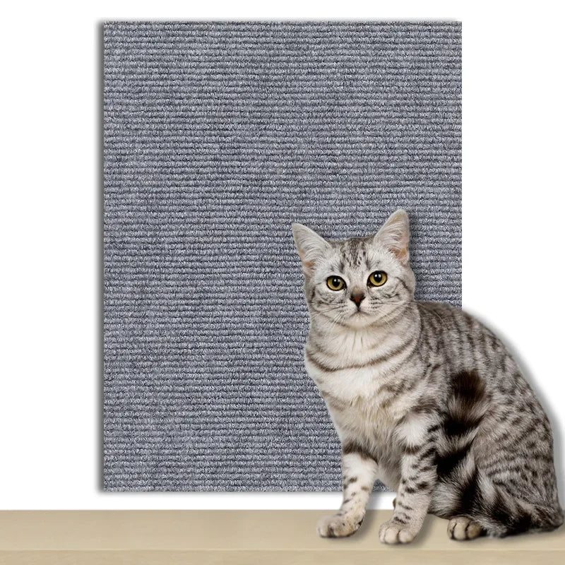 tapis adhésif anti rayures protection meuble chat taille 30x60cm gris moderne