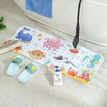 tapis bain anti dérapant thème marin poissons coraux dimensions 100cm 40cm moderne enfantin