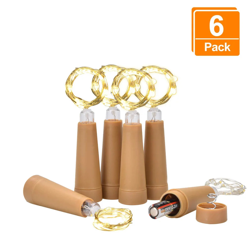 guirlande led guirlande bouteille liège lumineuse couleur chaud fêtes transparent festive