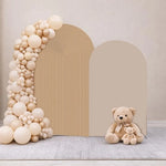 rideau arqué beige rayures verticales moderne mariage anniversaire durable lavable gestion facile