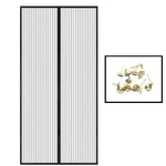 rideau moustiquaire porte blanc noir maille fine clips magnétiques autofermeture moderne