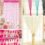 rideaux décoratifs bohèmes motifs cœurs tissu transparent romantique tringle rideaux