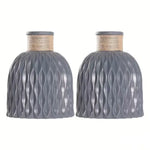 vase table moderne plastique blanc opaque tendance 12cm 14.5cm[arrangement floral incluse]
