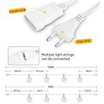 guirlande lumineuse extérieure led blanche imperméable 220v 15m 30m 50led vintage décoextérieur