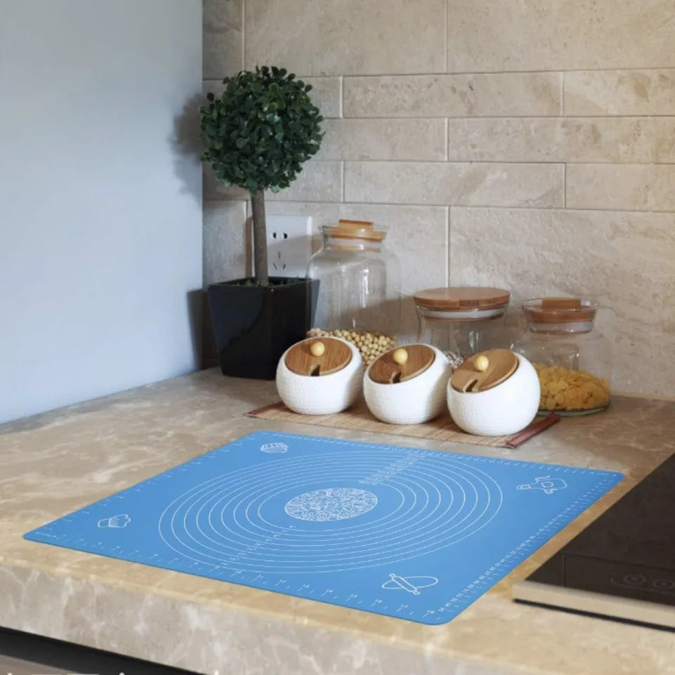 tapis pâtisserie silicone rose vert bleu motifs pâte modeler moderne pratique antiadhésif cuisinerollableoutilcuisson