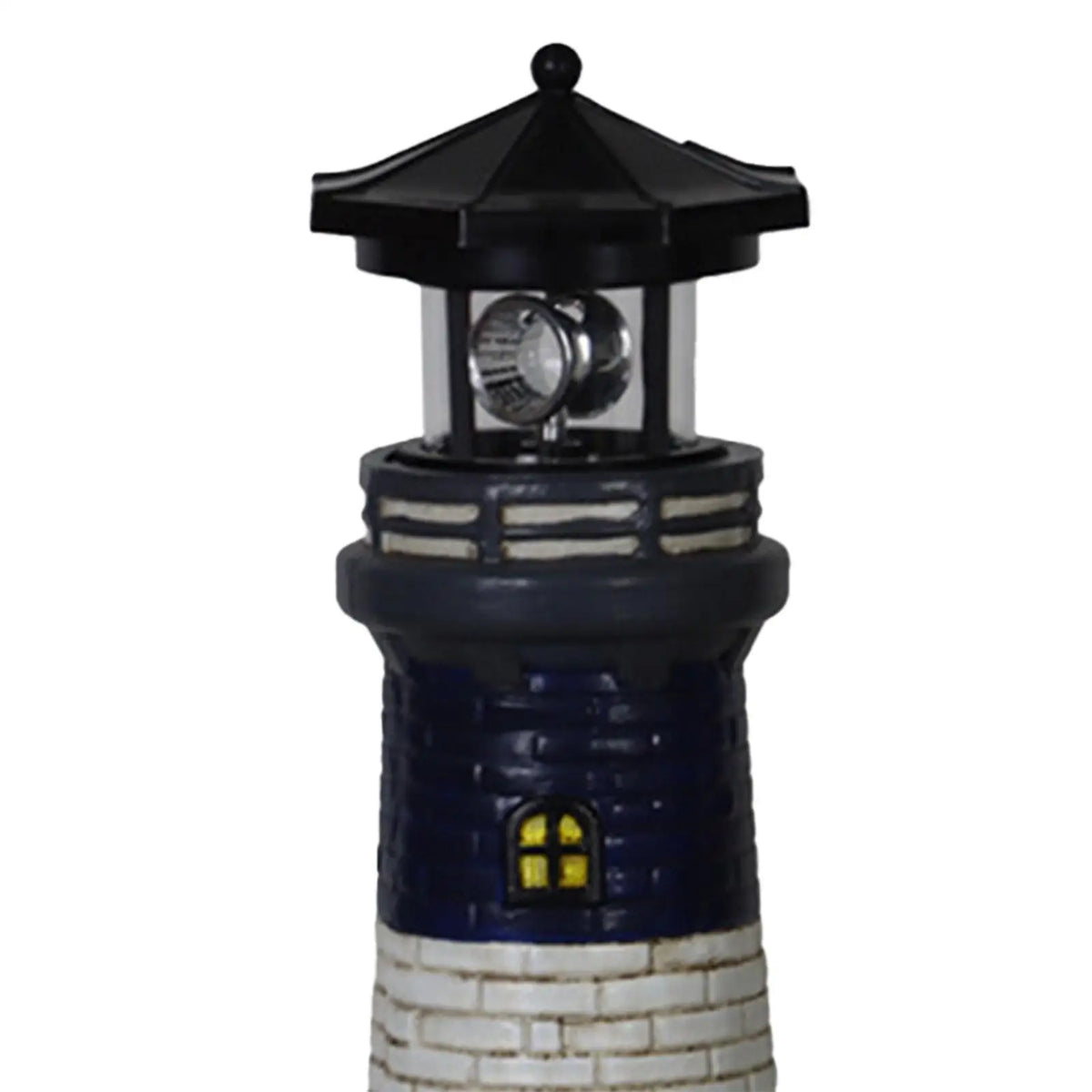 statue phare jardin énergie solaire bleu blanc rouge classique décoration balcon cour avant