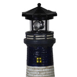 statue phare jardin énergie solaire bleu blanc rouge classique décoration balcon cour avant