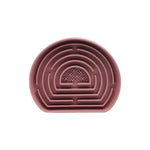 bol nourriture chien silicone vert bleu rose rayures horizontales grille perforation minimaliste