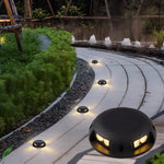lumière extérieure led moderne aluminium noir surface texturée ip65 deux faisceaux 8w minimaliste