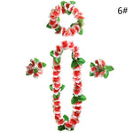 bracelets fleurs artificielles tropicales multicolor adhésifs extérieures décoration maison fêtes hawaii plage