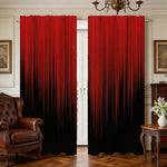 rideaux moderne rouge noir ombre linéaire 100 polyester anneaux chambre salon