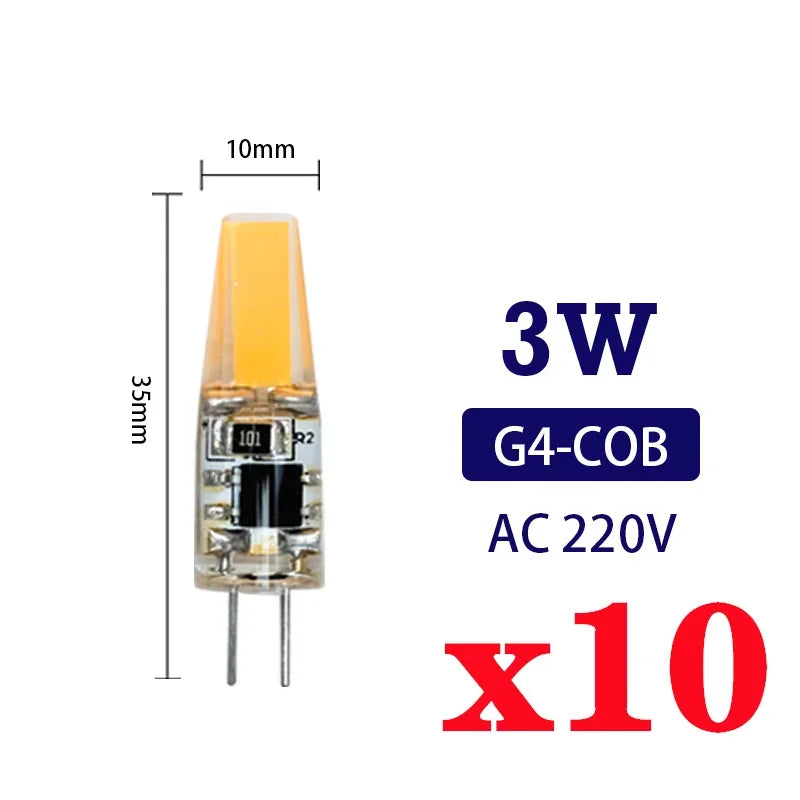 ampoules led g4 g9 e14 3w 6w blanc chaud jaune modernes lustre chambre 20000h