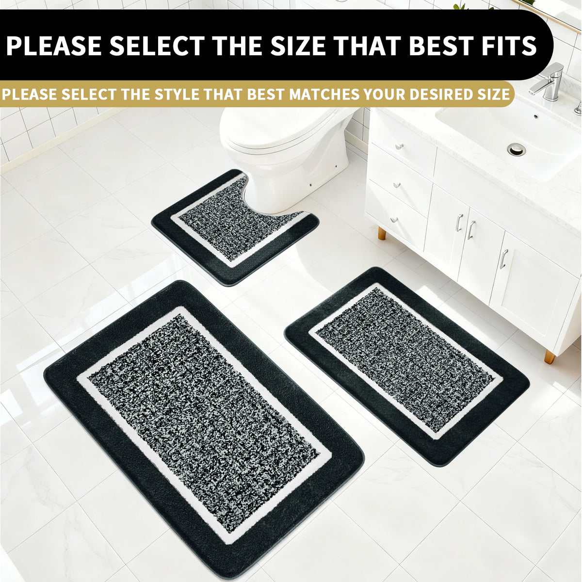 tapis bain doux absorbant gris clair rayures moderne non slip microfibre 40cm 60cm