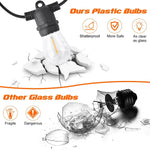 guirlande lumineuse solaire vintage filaments transparents noir industrielle extérieure 10mètres festive jardin party