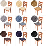 housses chaise spandex imperméable couleur gris moderne unies élastiques amovibles lavables maison restaurant