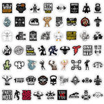 stickers graphiques adhésifs waterproof noir blanc textes animaux fitness agenda journal portable téléphone bouteille
