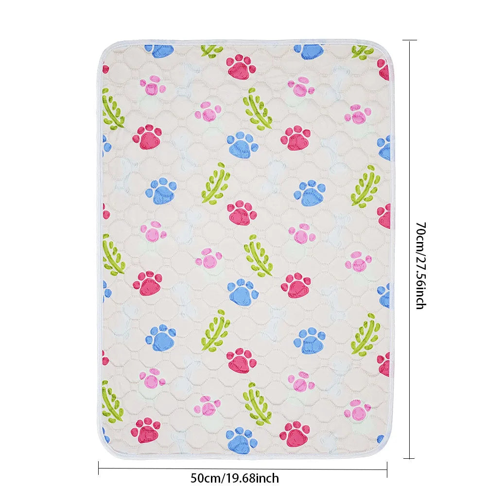 tapis absorbant imperméable chien chat motif pattes coeur lavable antidérapant intérieur moderne bleu
