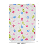 tapis absorbant imperméable chien chat motif pattes coeur lavable antidérapant intérieur moderne bleu