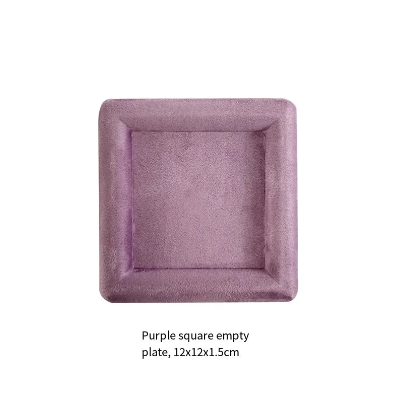 plateau bijoux velours moderne vert beige rose gris noir exposé domicile