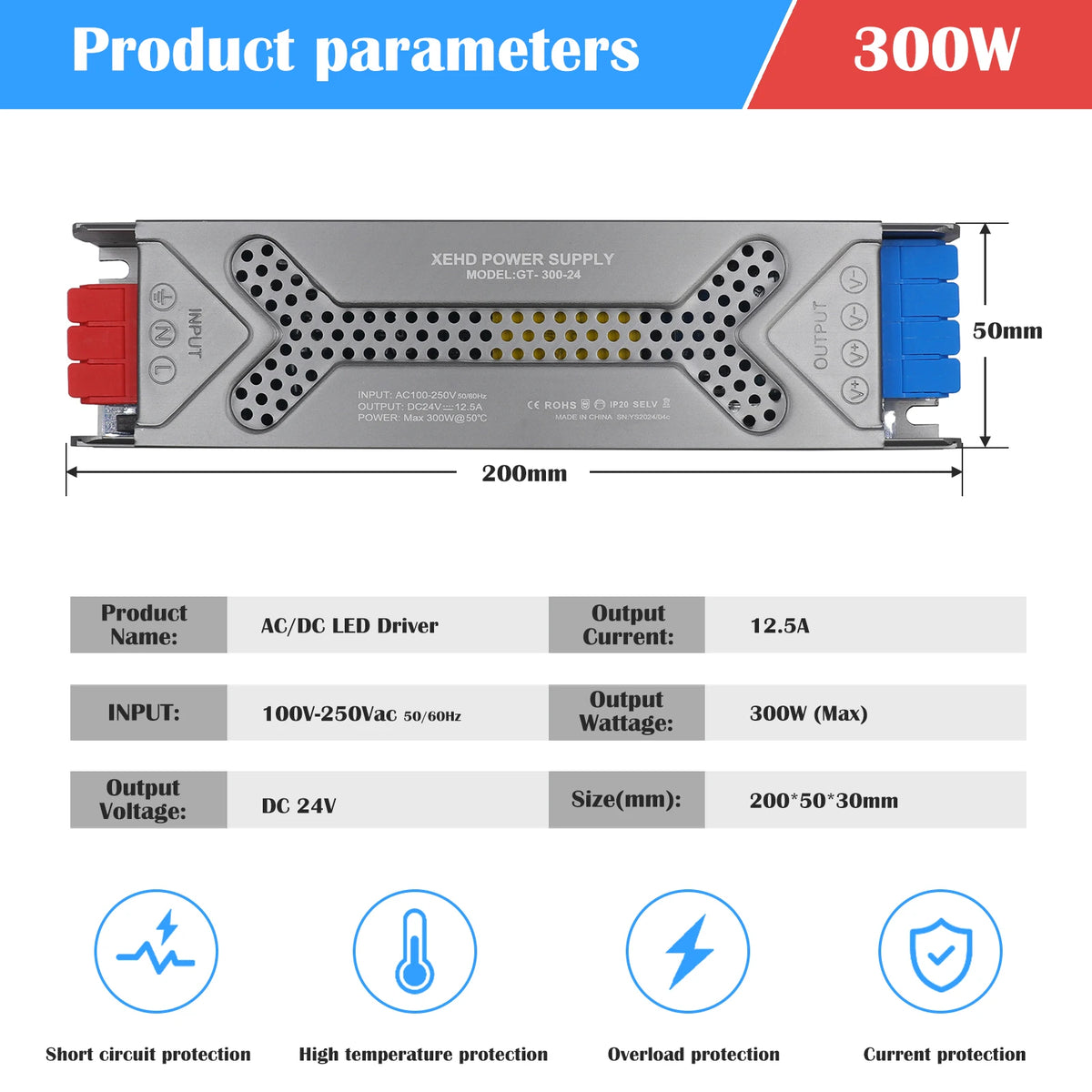 alimentation led 12v 24v 60w 100w 200w 300w 400w transformateur muet