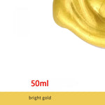 peinture acrylique dorée brillante effet métallique moderne 50ml 100ml bouteille pinceau bocal