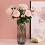 Détail des fleurs pivoine artificielles pour décoration intérieure