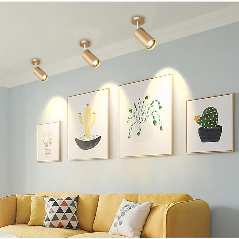 spot led or noir blanc mat moderne fixé vis gu10 9w 4000k 6000k 3000k
