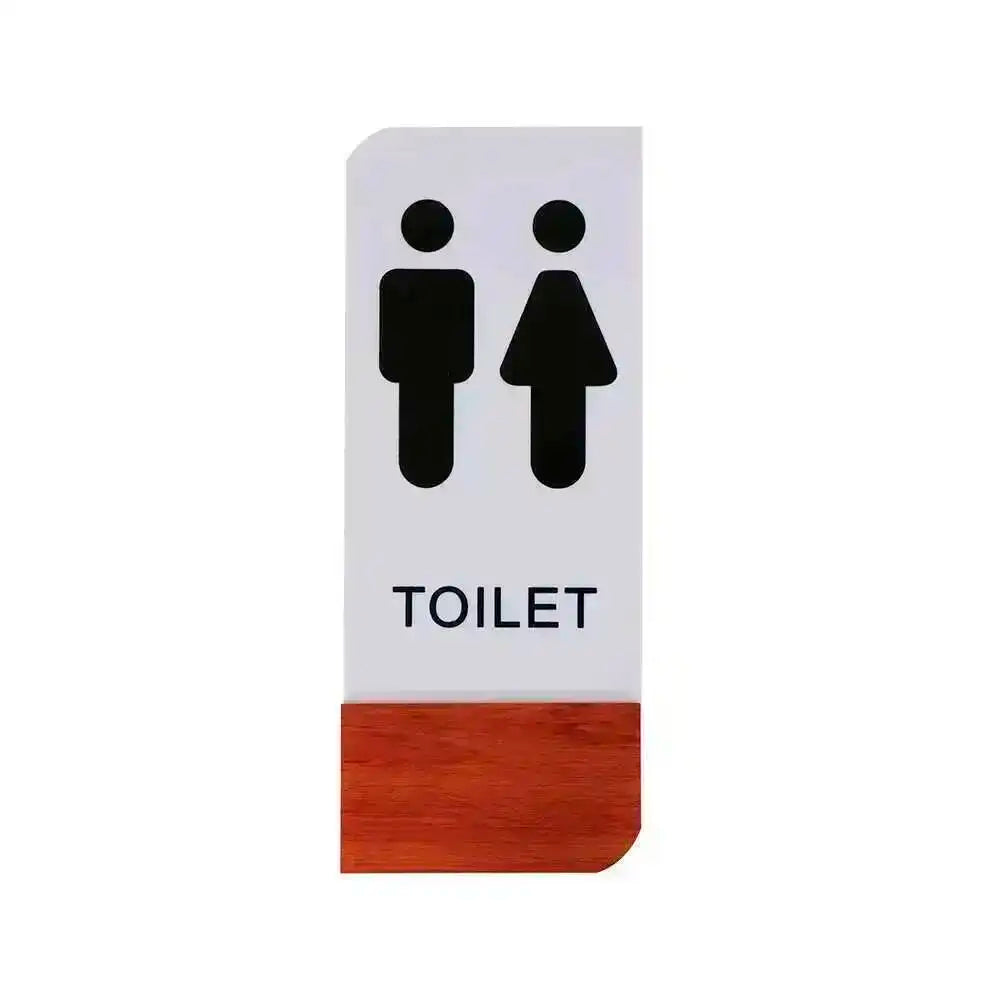 panneau toilettes homme femme adhésif acrylique noir blanc boisclair minimaliste symboles textes