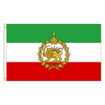drapeau iran impérial historique décoration murale polyester couronne lion emblème ancien