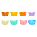 paniers tressés résine couleur jaune vert rose bleu blanc rustique décoration miniature maison poupée