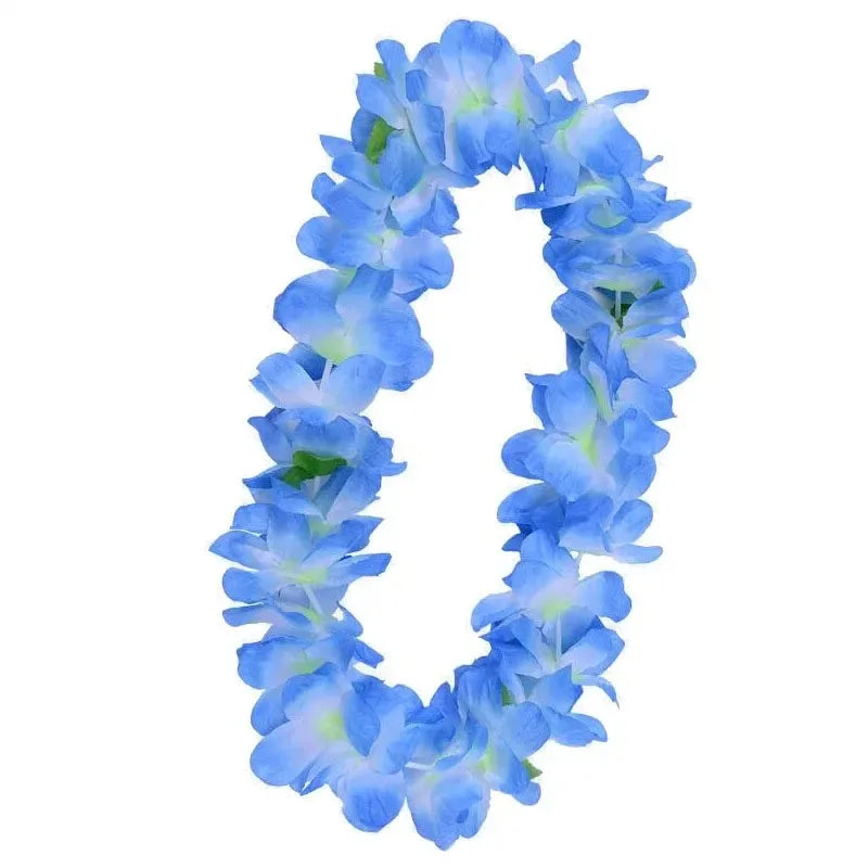 collier fleurs artificielles rouge rose violet jaune bleu vert occasion mariage anniversaire traditionnel