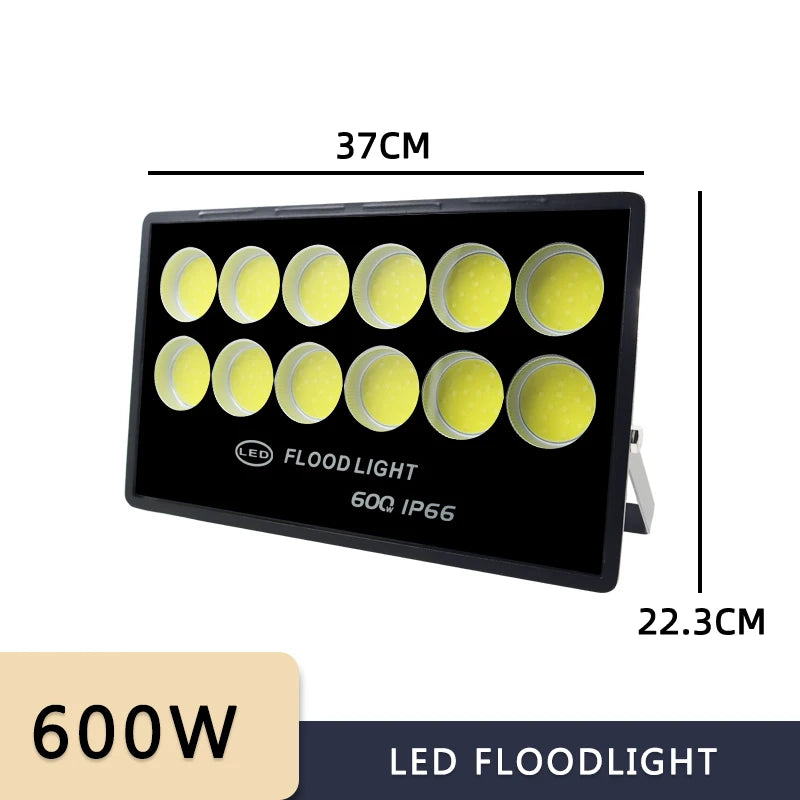 projecteur led ip66 étanche noir grille hexagonale moderne clips fixation 220v 100w 1000w