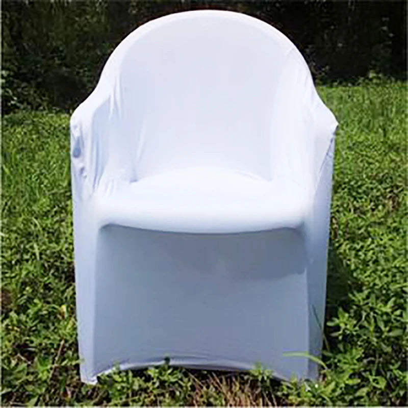 housses chaise mariage polyester extensibles chaises banquet plage contemporaines adhésives blanches rouges noires unies