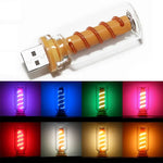 clé usb transparent spirale flexible lampe ambiance adhésive éclairage moderne veilleuse camping