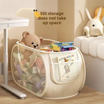 panier jouets moderne réutilisable maille beige clair grande capacité organisation maison