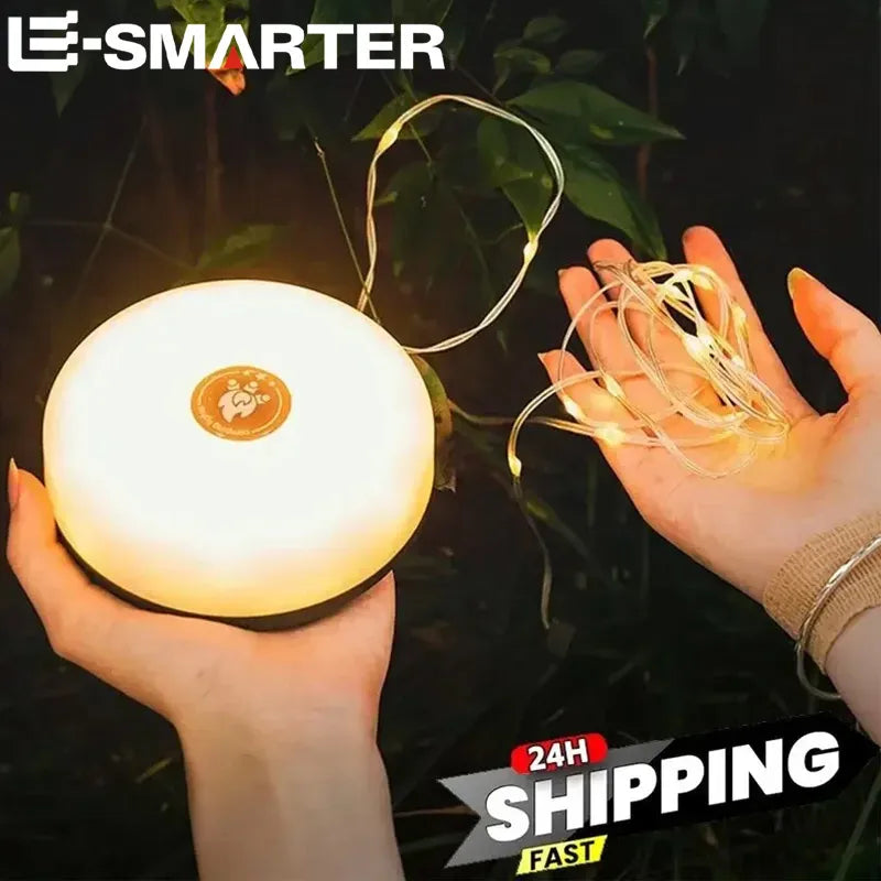 lampe camping led 10m étanche rechargeable decoration jardin blanc moderne fonctionnel
